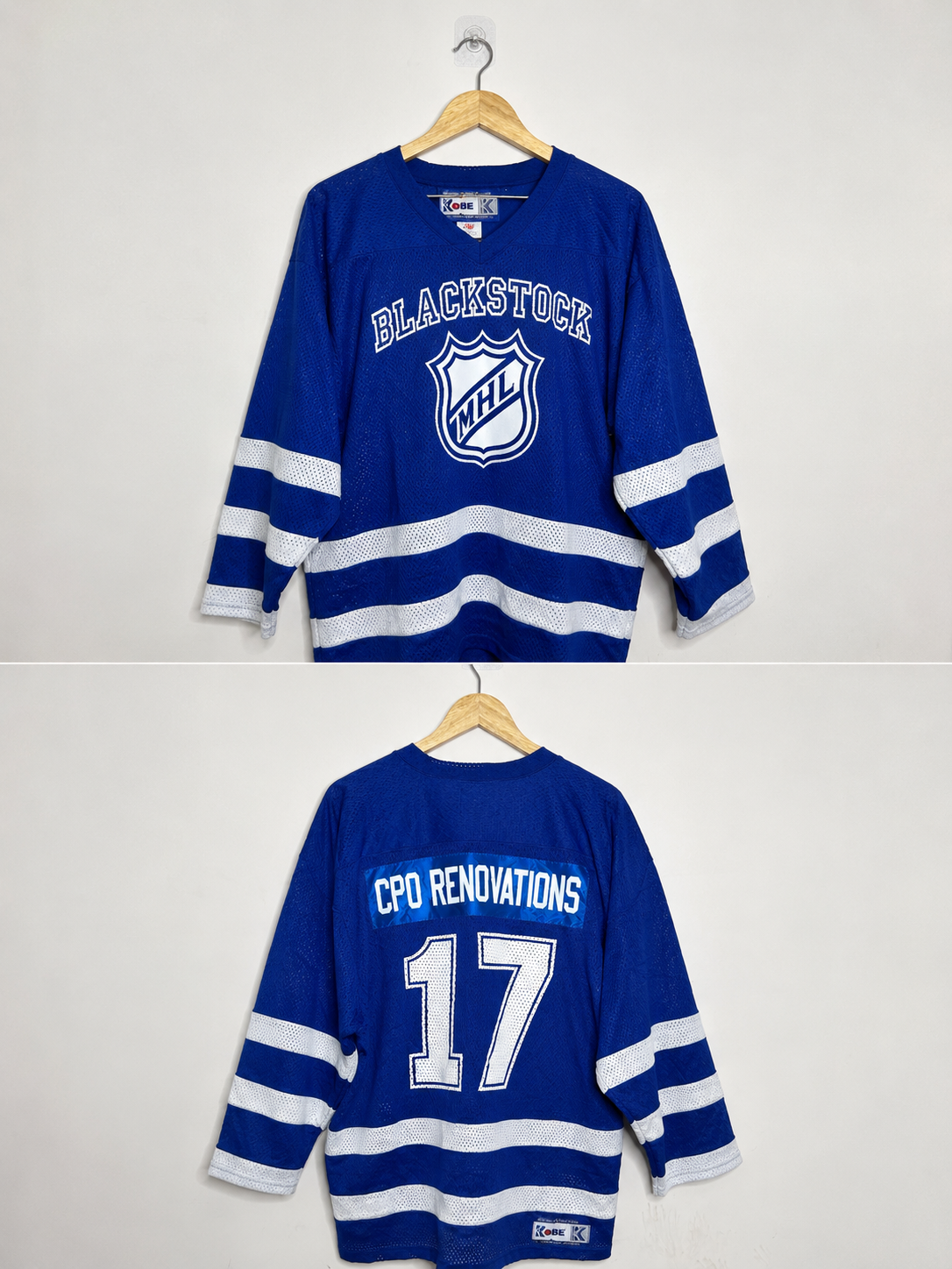 Blackstock MHL Vintage Ice Hockey Jersey – Royal Blue | Premium Edition | Size XL