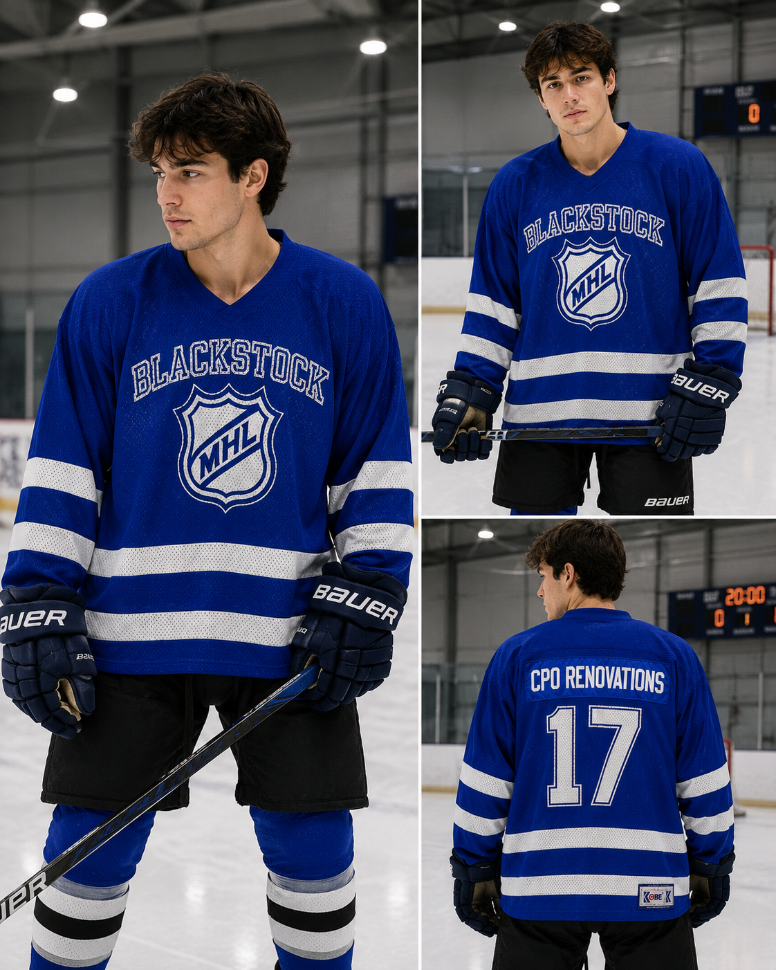 Blackstock MHL Vintage Ice Hockey Jersey – Royal Blue | Premium Edition | Size XL