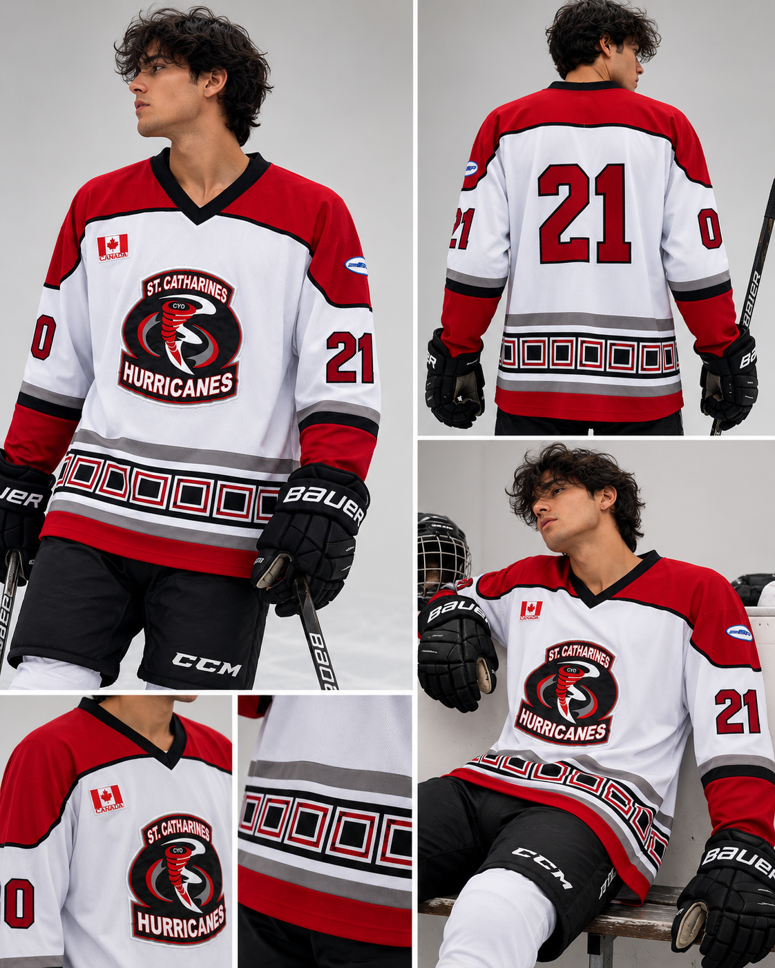 St. Catharines Hurricanes #21 Ice Hockey Jersey – White | Premium Edition | Size XL