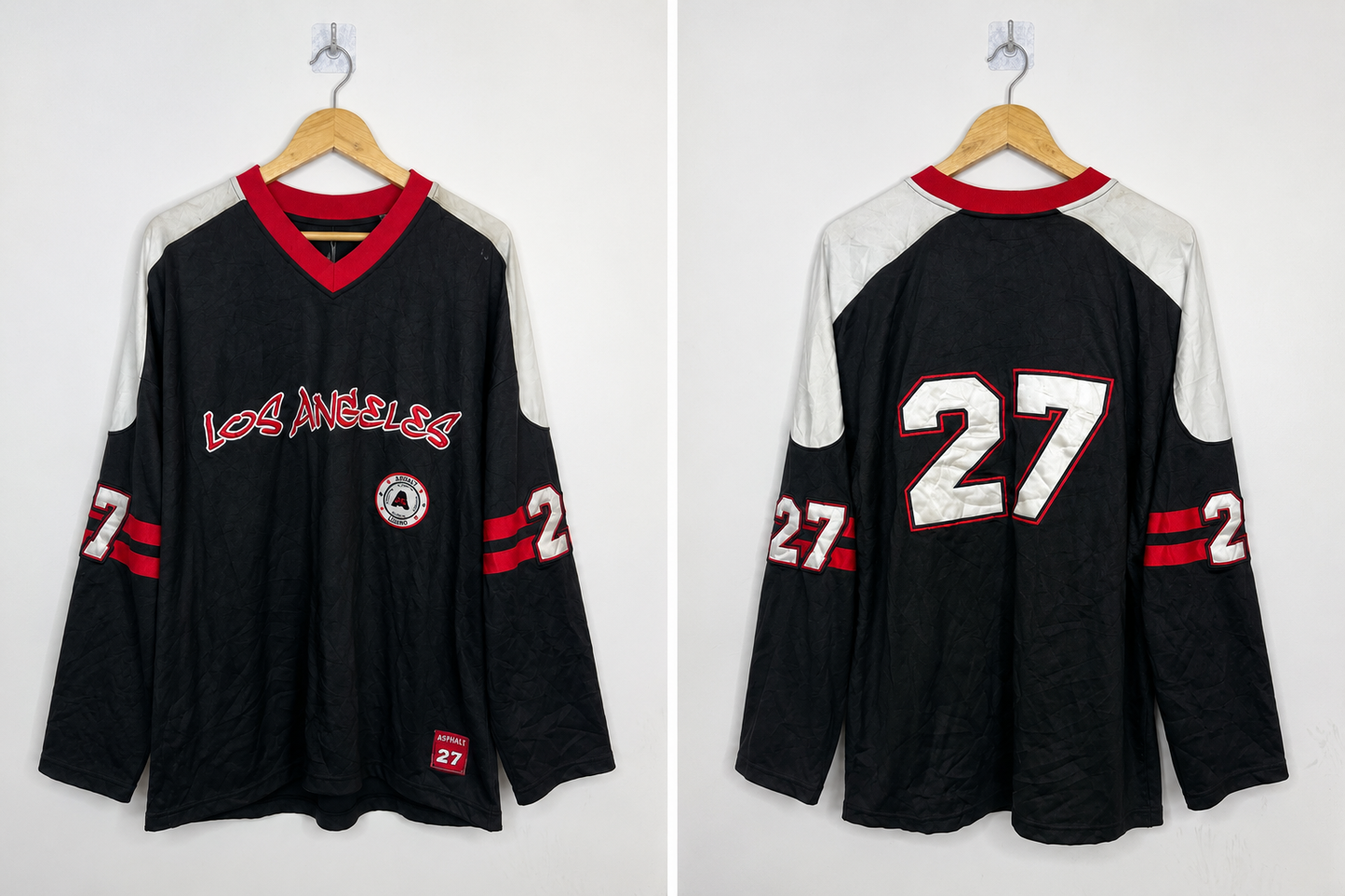 Los Angeles #27 Ice Hockey Jersey – Black | Premium Edition | Size 3XL