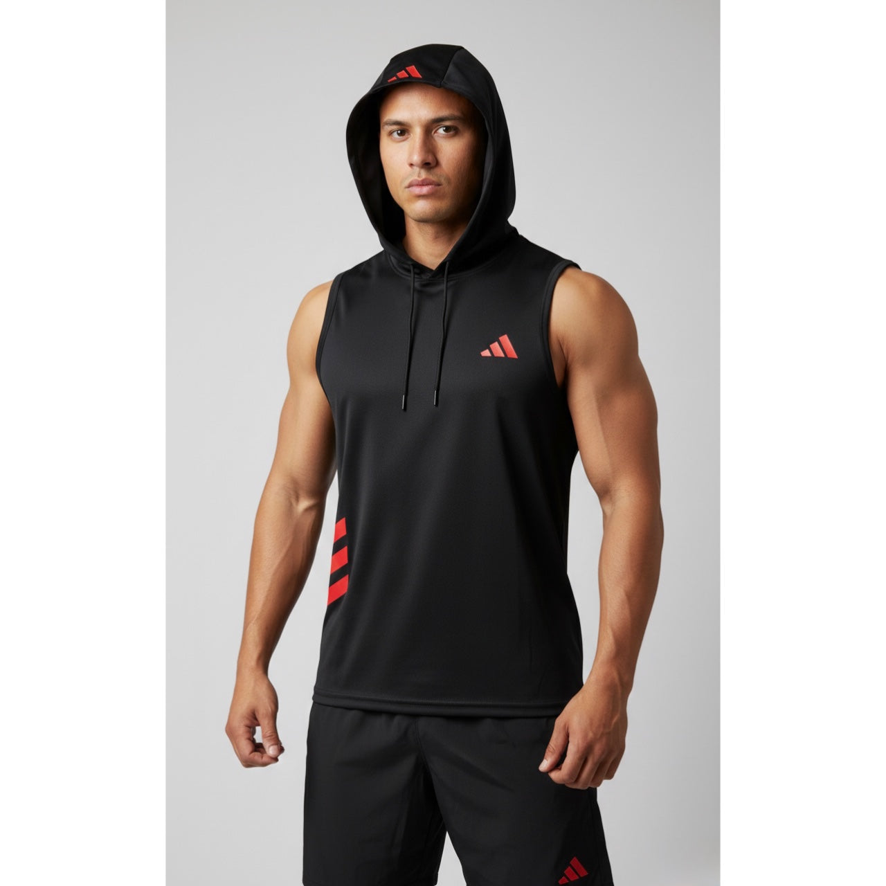 Adidas Men's Tech-Fit Sleeveless Hoodie | Moisture-Wicking Fabric