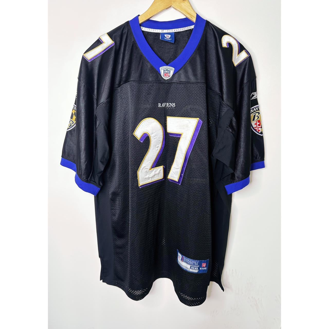 Baltimore Ravens Reebok On-Field Style Black Football Jersey #27 - Size 2XL