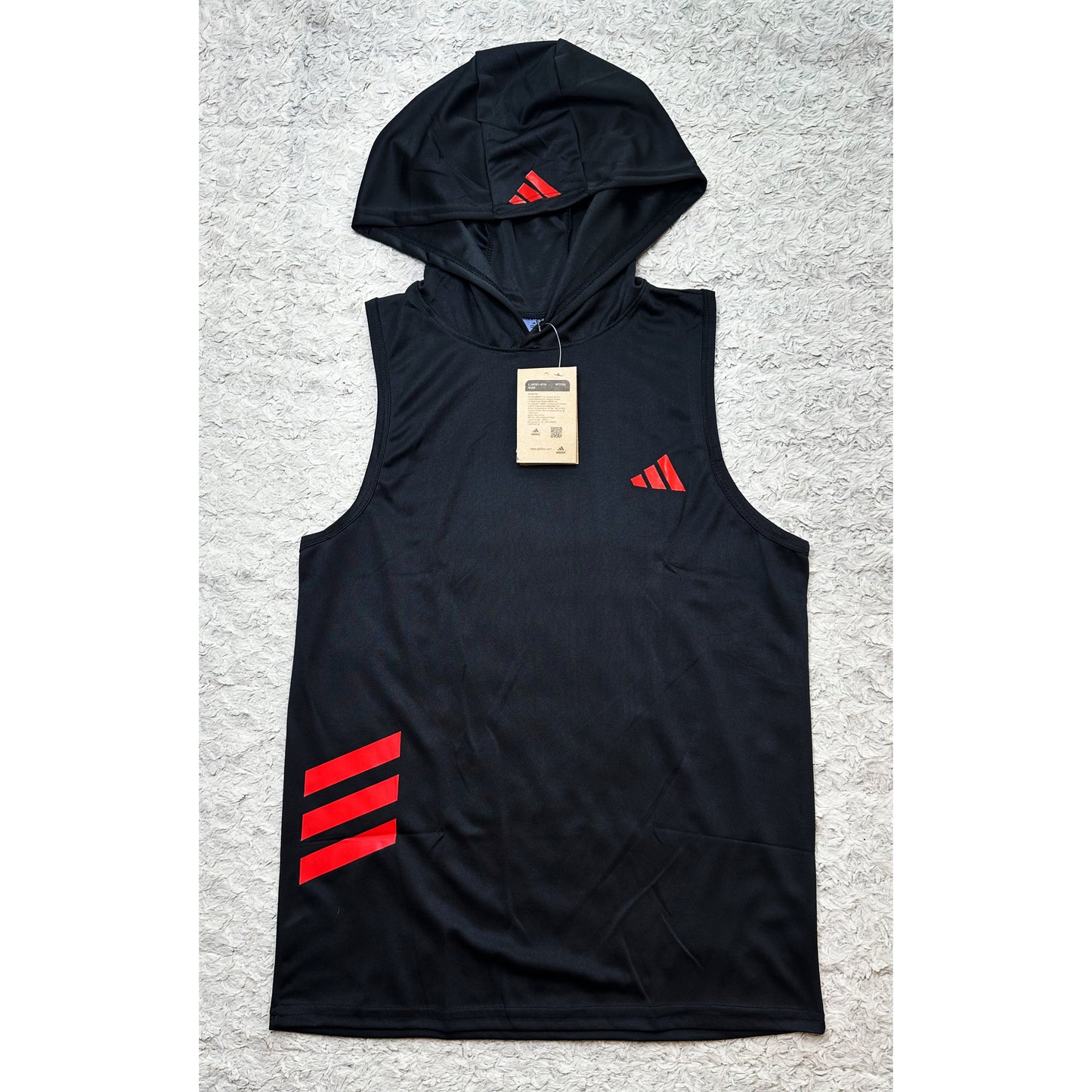 Adidas Men's Tech-Fit Sleeveless Hoodie | Moisture-Wicking Fabric