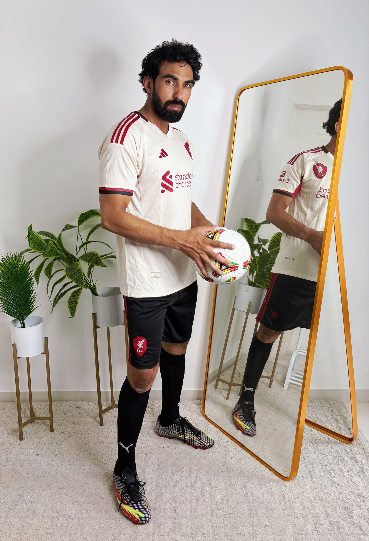 ADIDAS LIVERPOOL FC AWAY 25/26 FOOTBALL JERSEY KIT  WHITE & RED