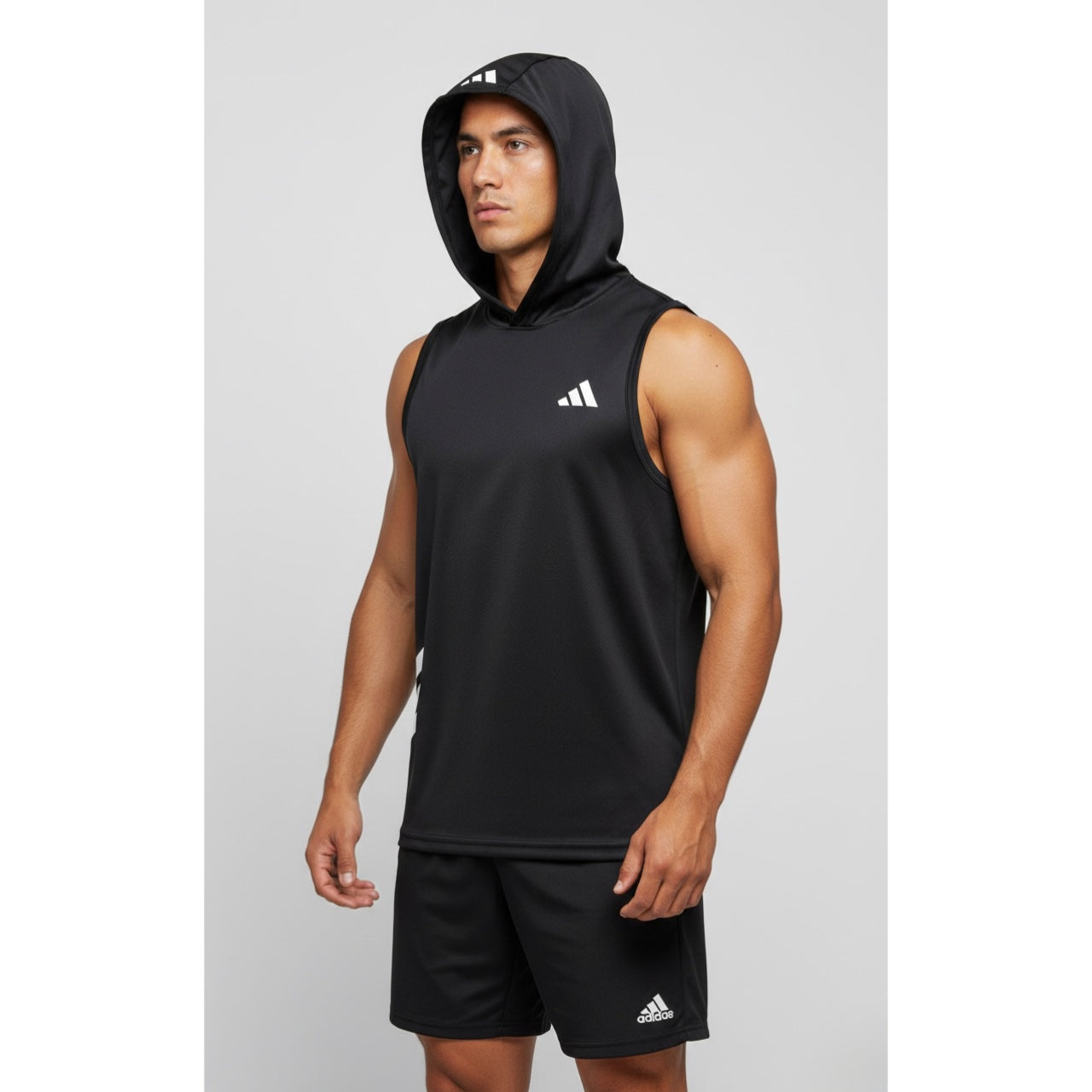 Adidas Men's Tech-Fit Sleeveless Hoodie | Moisture-Wicking Fabric