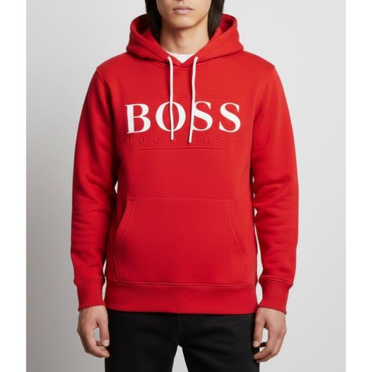 Hugo Boss Classic Red Hoodie – Luxury Essentials