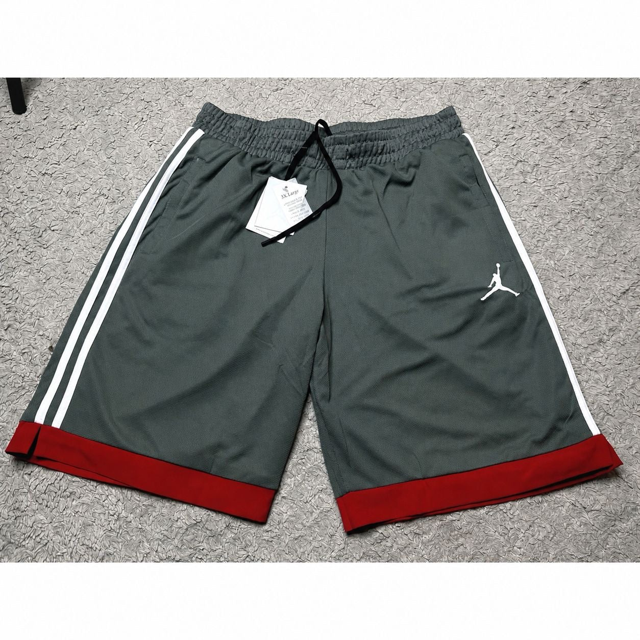 Jordan Jumpman Athletic Mesh Reversible Shorts – Grey Red Colorblock