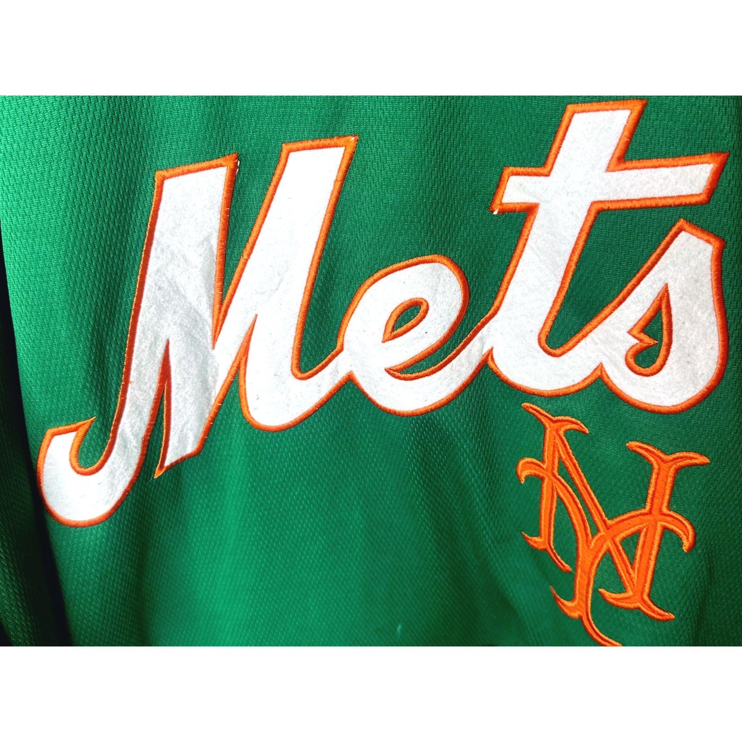 Rare NY Mets Green/Orange St. Paddy’s Day Cooperstown Collection Jersey
