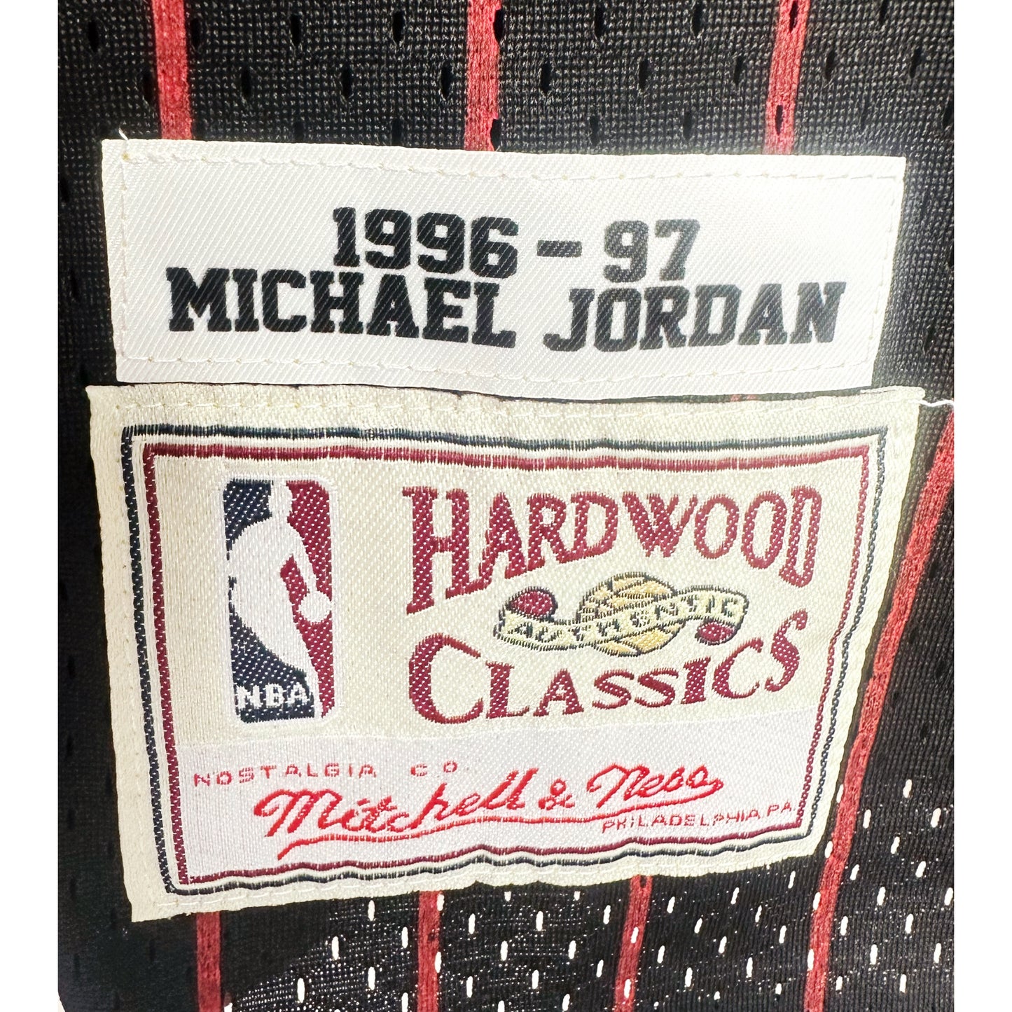 Mitchell & Ness Hardwood Classics Michael Jordan #23 Chicago Bulls Alternate Pinstripe Jersey