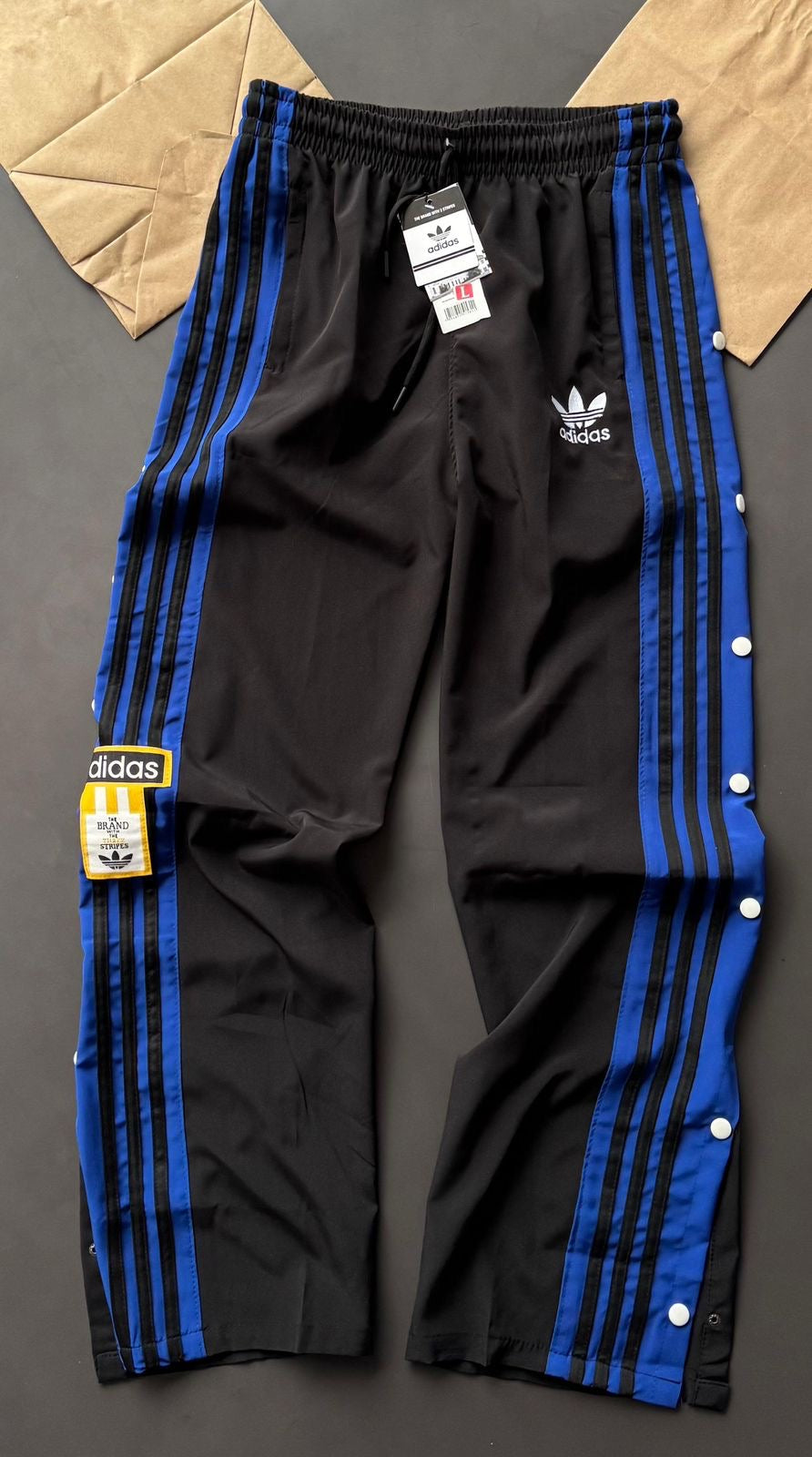 Adidas Originals 3-Stripe Snap Button Track Pants