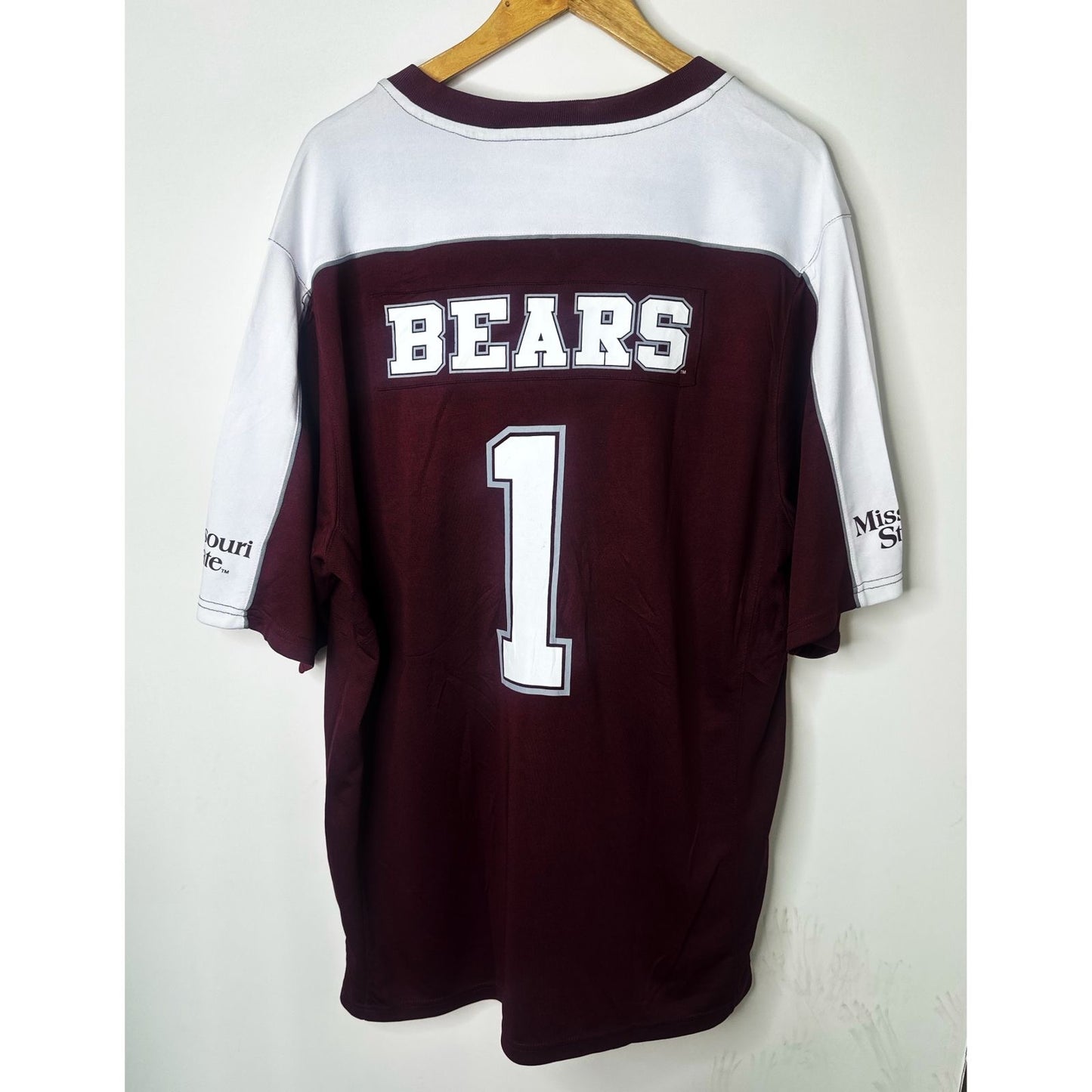 Missouri State University Bears Colosseum V-Neck Graphic Jersey - Maroon 2XL Jersey