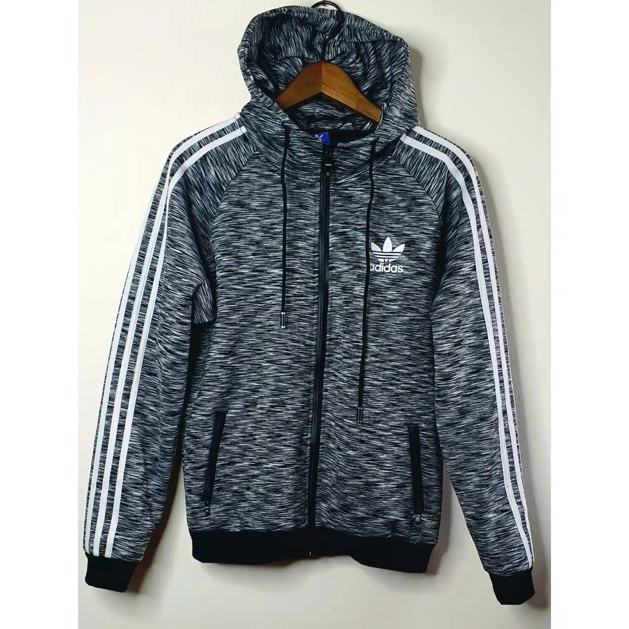 ADIDAS GREY HOODIE  SIZE :M