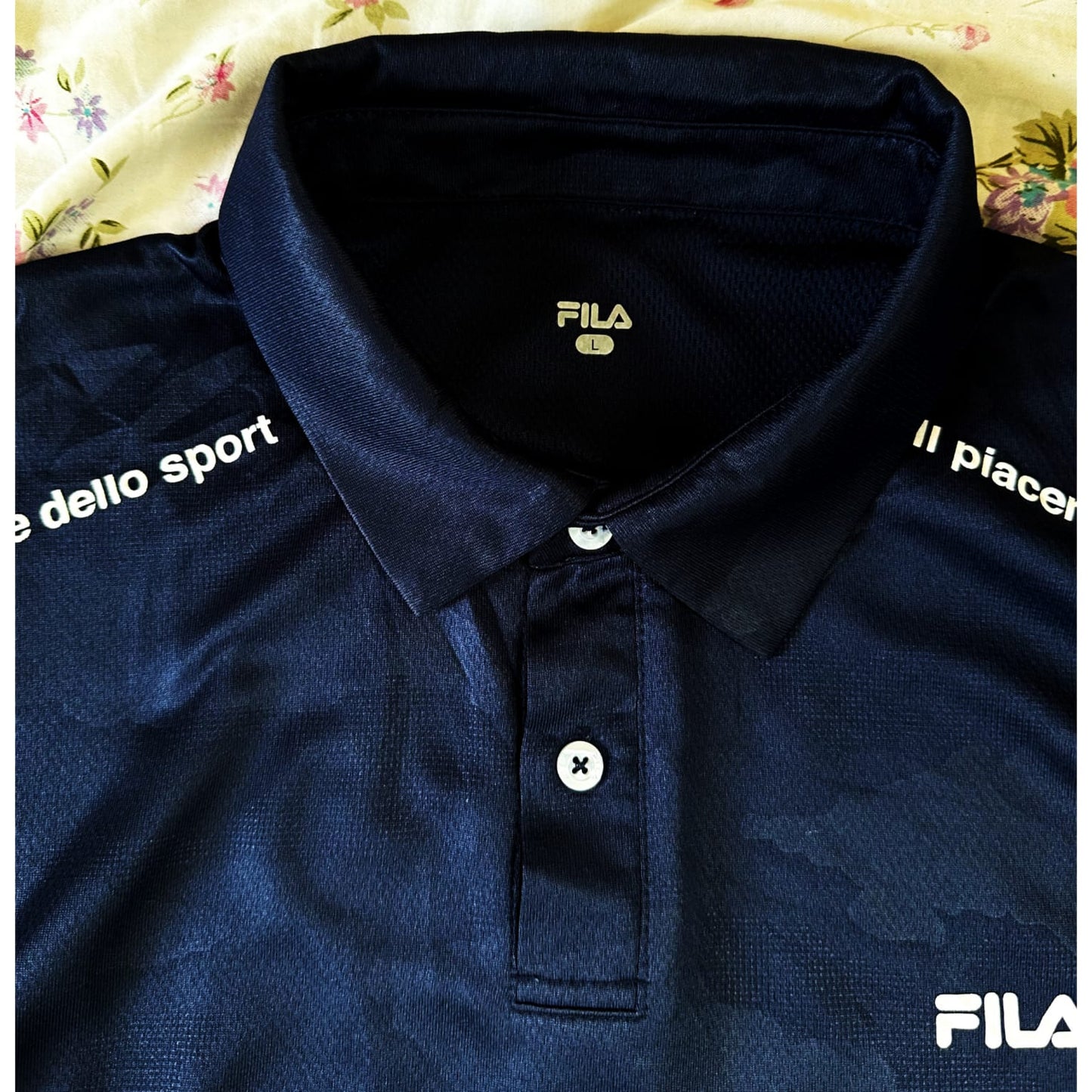 FILA BLUE L SIZE DRI-FIT SPORTS TEE