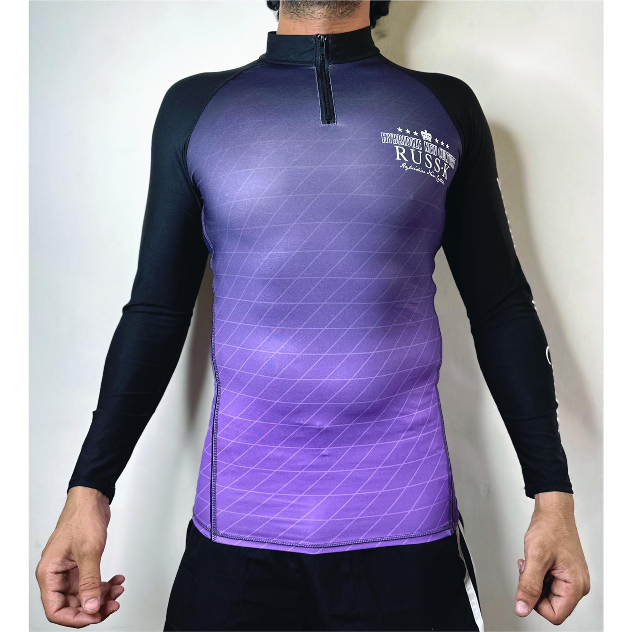 CLOSSHI PURPLE XL SIZE COMPRESSION JERSEY SPORTSWEAR TEE