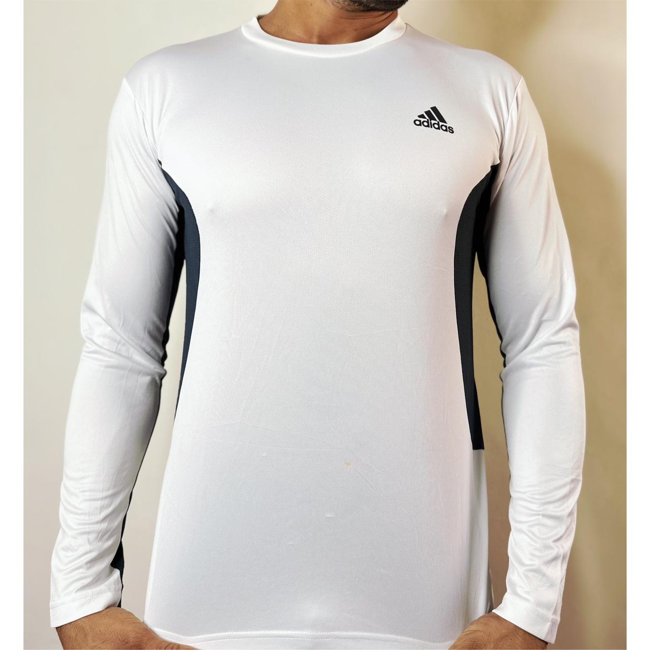 ADIDAS WHITE L SIZE DRI-FIT SPORTS JERSEY