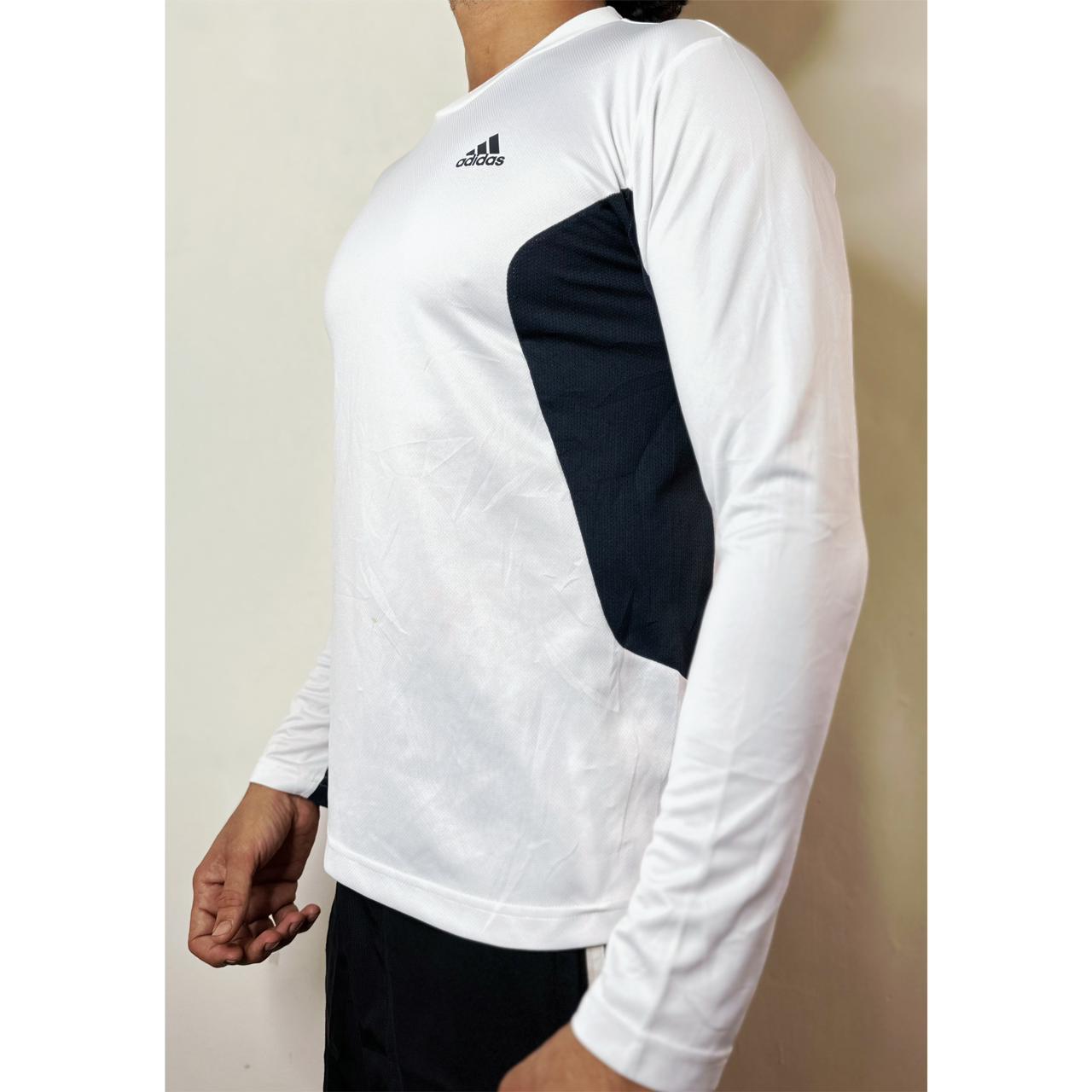 ADIDAS WHITE L SIZE DRI-FIT SPORTS JERSEY