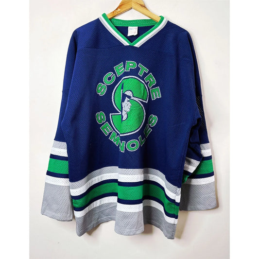 ATHLETIC KNIT BLUE SIZE 2XL ICE HOCKEY JERSEY