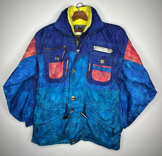 SNOLAND EXTREME COLORBLOCK SKI WEAR JACKET MEDIUM SKIING COLD WEATHER SNOW BOMBER SIZE L PREMIUM JACKET