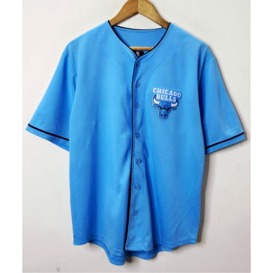 CHICAGO BULLS NBA BLUE SIZE-L BASEBALL JERSEYS