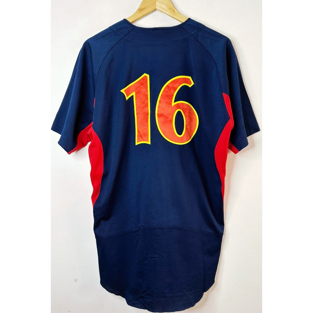 RAWLINGS MAKKUN NUMBER 16 SIZE-XL DARK BLUE BASEBALL JERSEYS