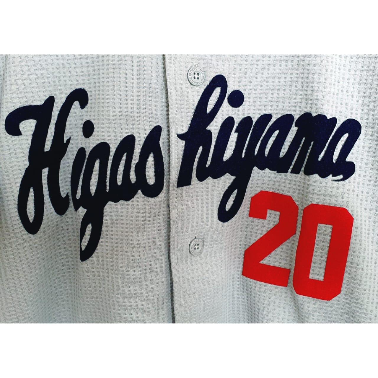 DESCENTE HIGAS HIYAMA NUMBER 20 WHITE BASEBALL JERSEYS