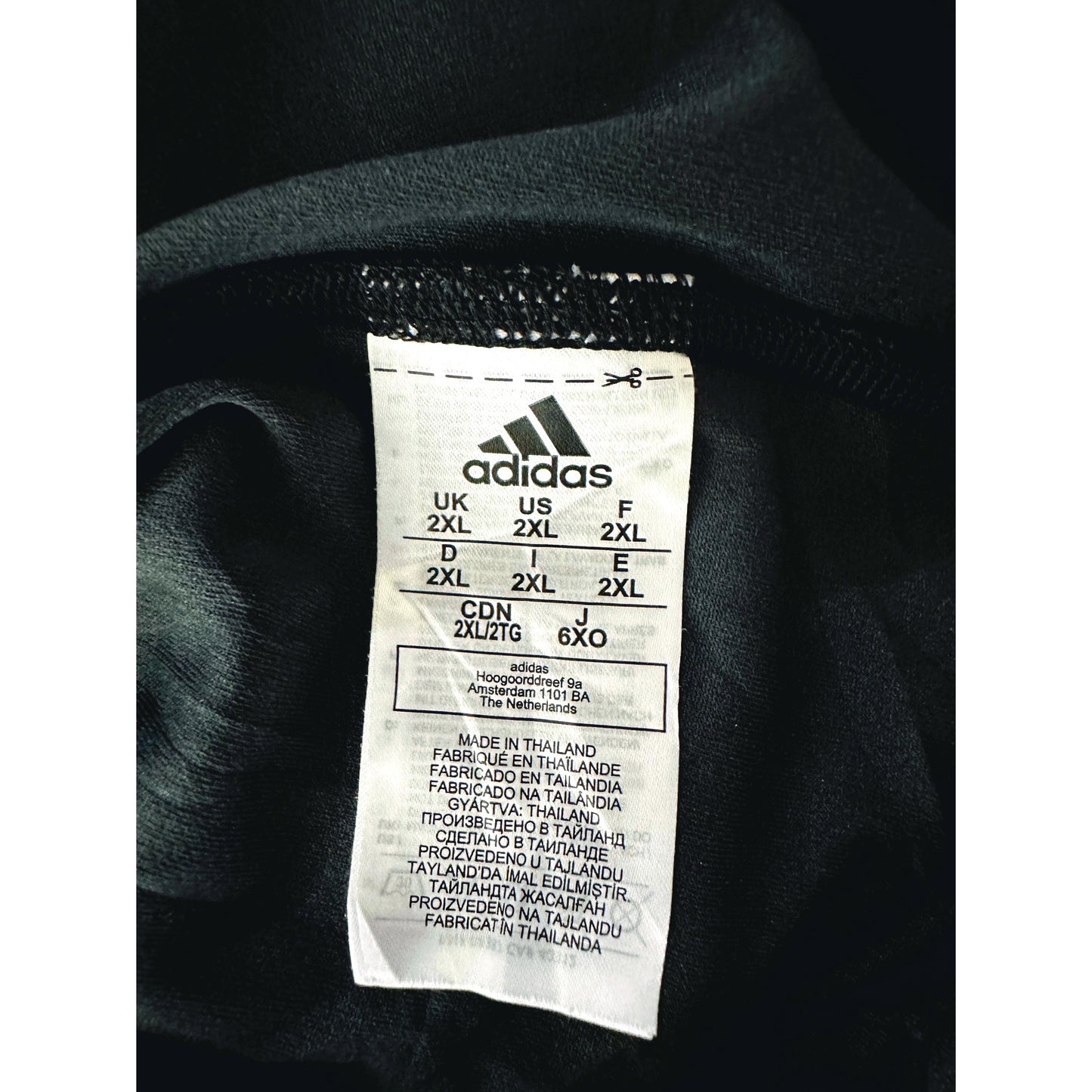 ADIDAS BLACK SIZE HOODIE 2XL