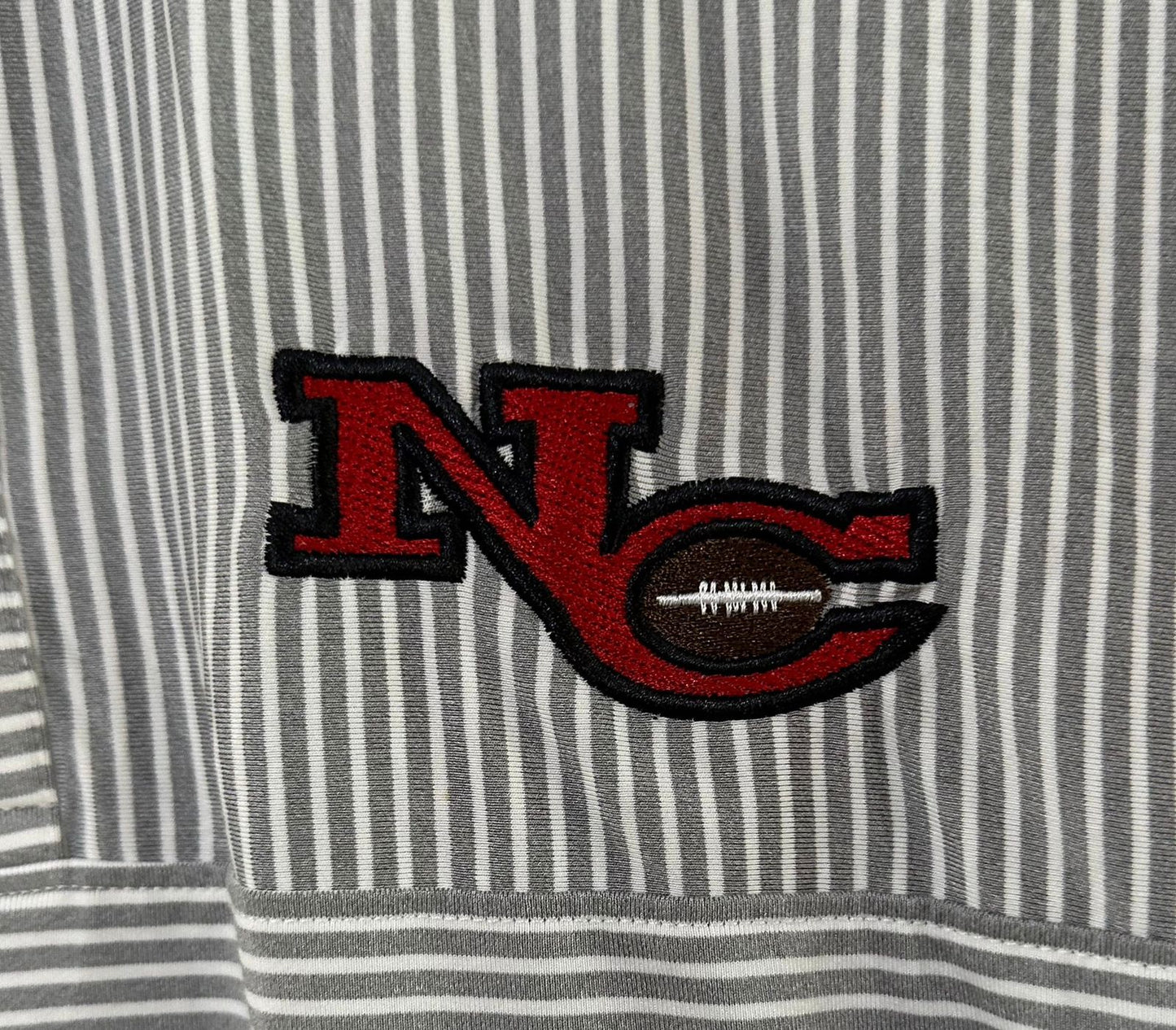 NC HEATGEAR GREY AND WHITE LINE SIZE-XL Premium Polo tees