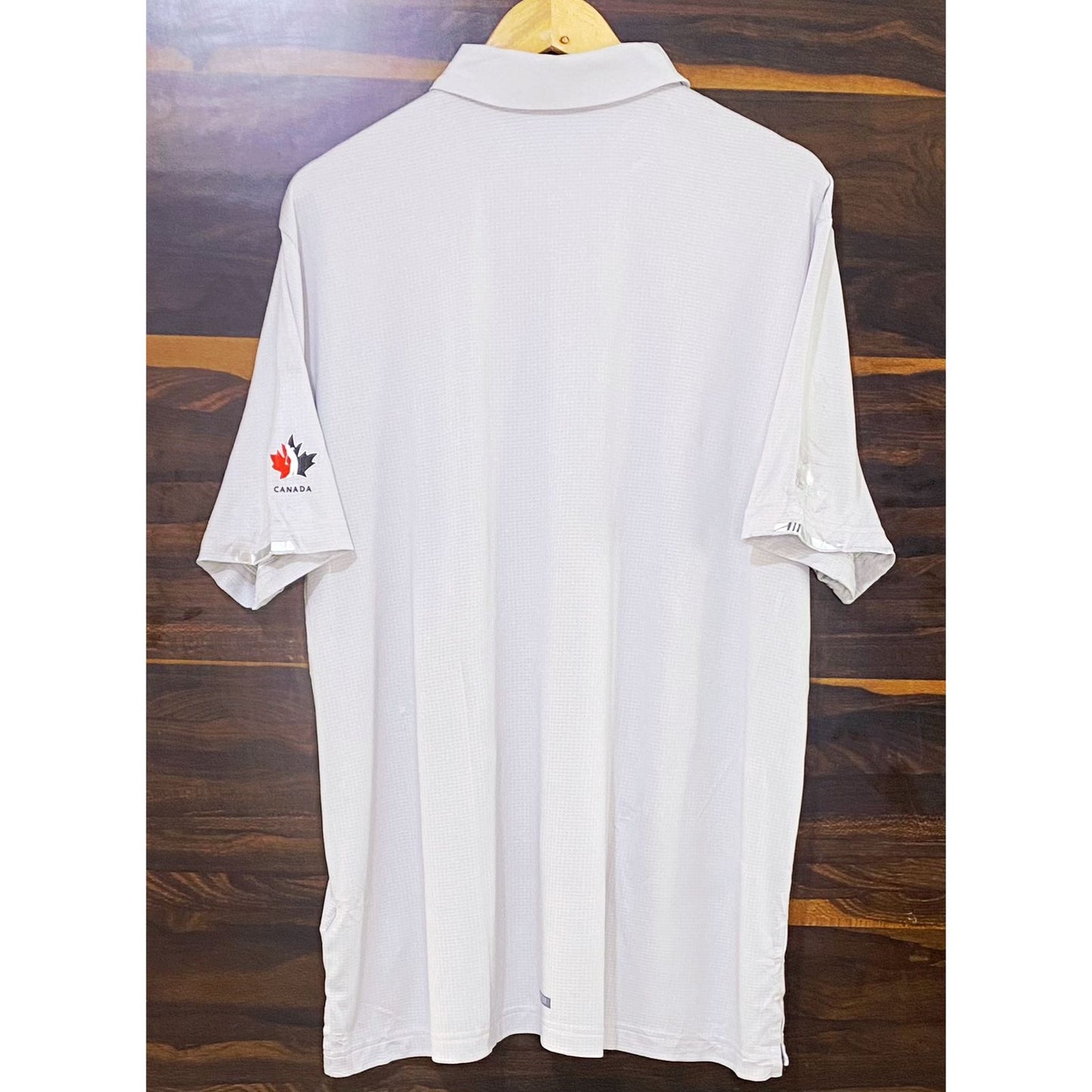 CANADA  CAN WHITE SIZE- XL Premium Polo tees