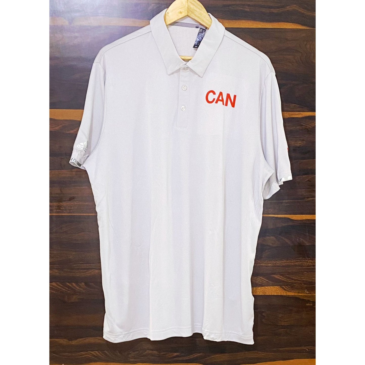 CANADA  CAN WHITE SIZE- XL Premium Polo tees