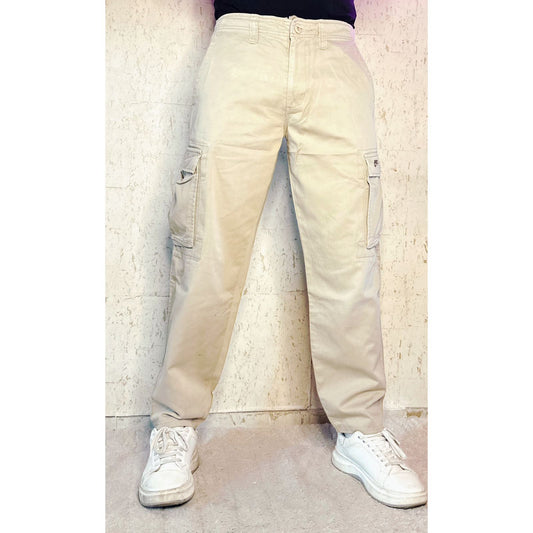 NIKE Men's Beige Relaxed Fit Cargo Pant SIZE L