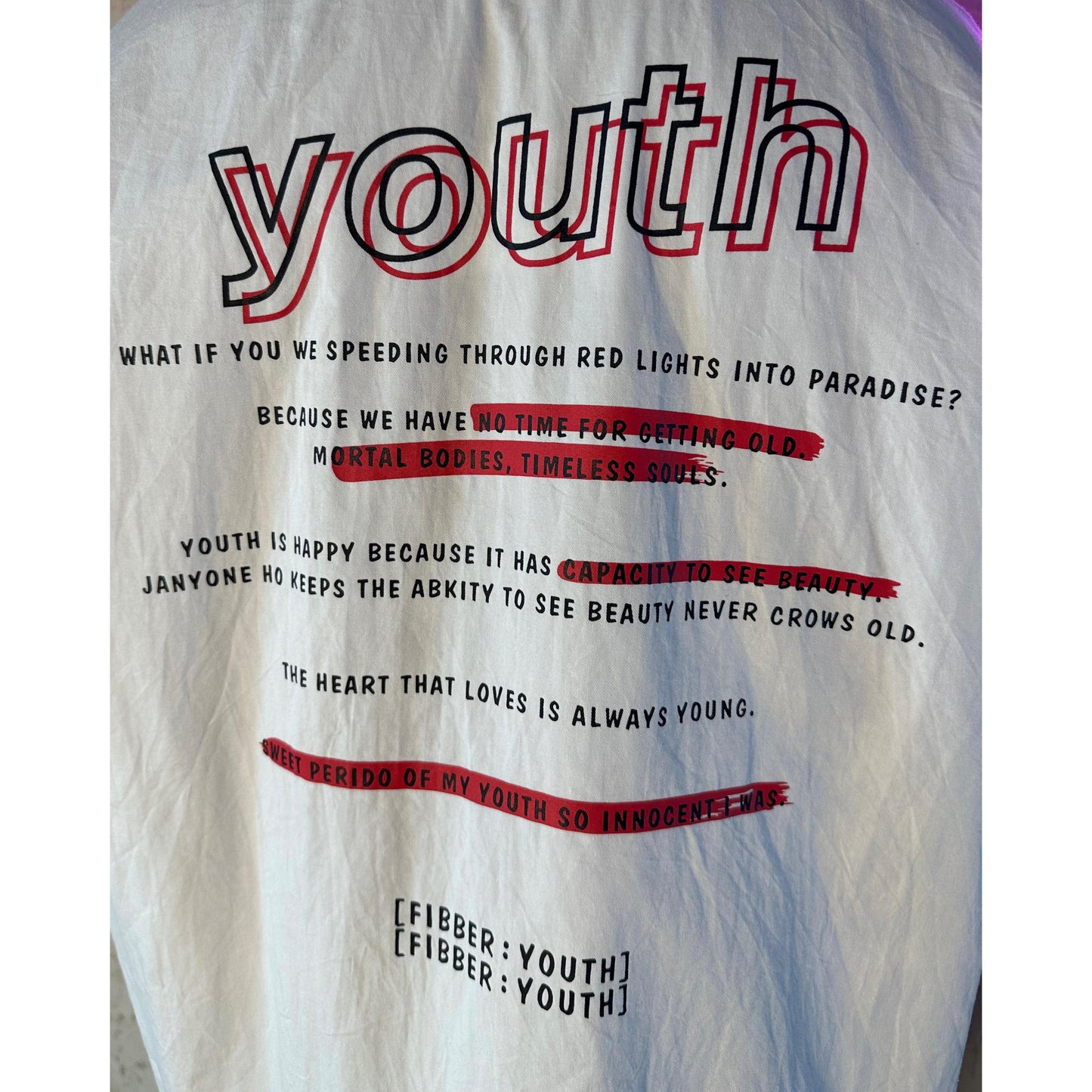 FIBBER YOUTH NEW PREMIUM WHITE SHIRT SIZE 2XL