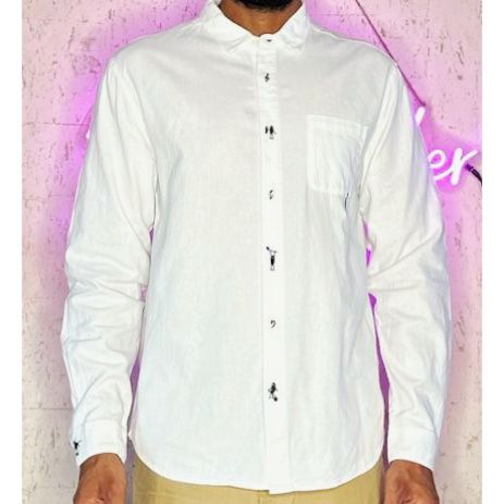 MENS PREMIUM DESIGN PLAIN WHITE SHIRT SIZE L