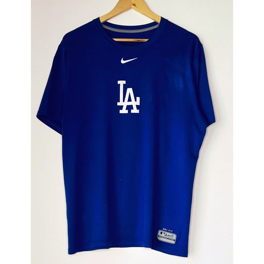 NIKE I A DRI FIT DARK BLUE SIZE-L DRY-FIT TEES