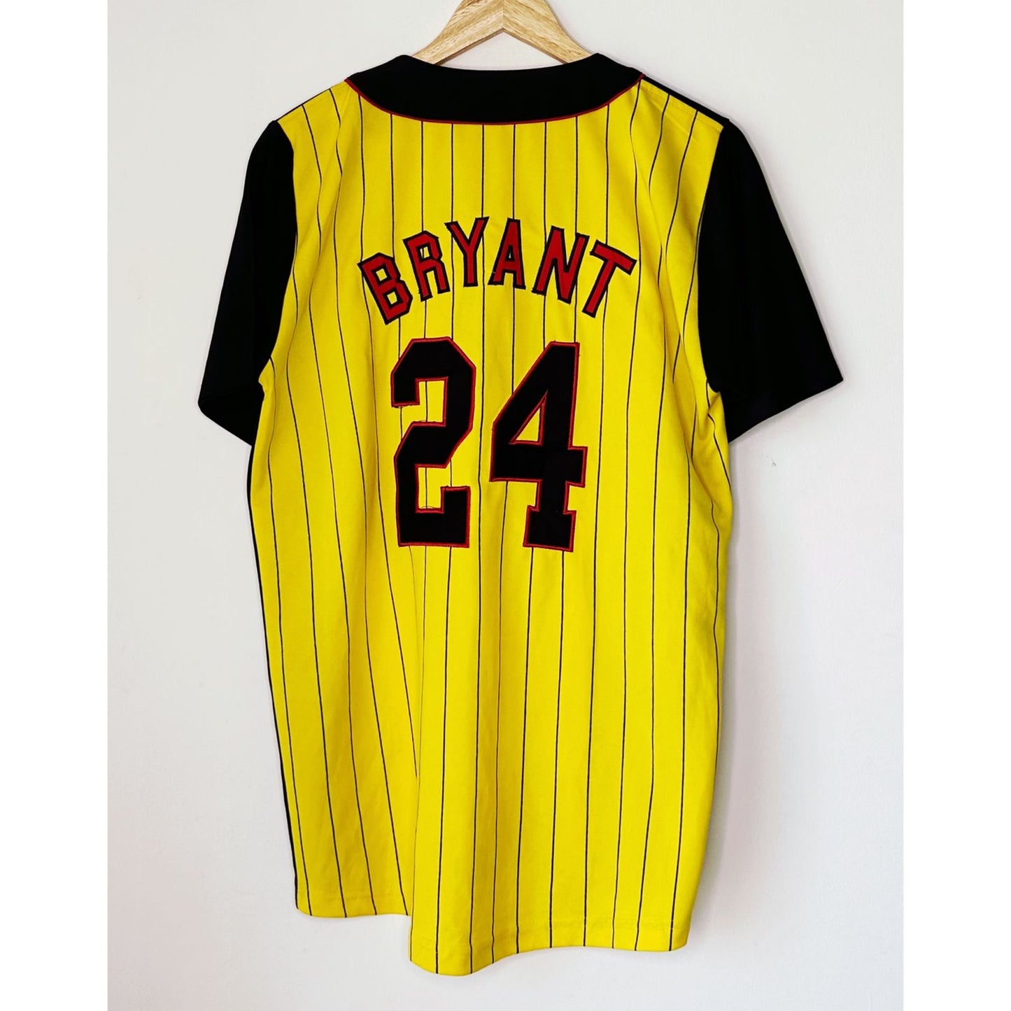 GIANTS NBA YELLOW BLACK STRIPE BASEBALL JERSEY