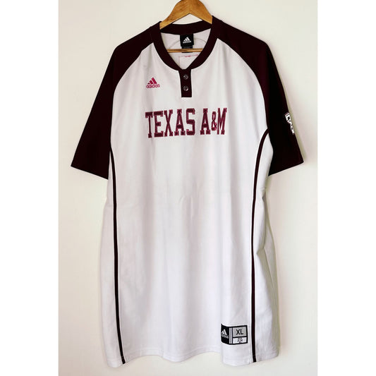 ADIDAS TEXAS A&M WHITE Dri-fit JERSEYS SIZE XL