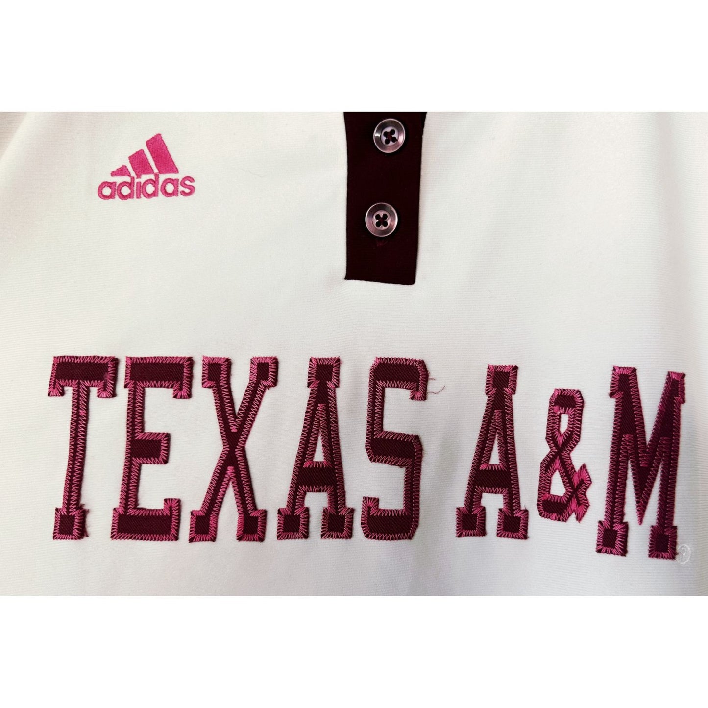 ADIDAS TEXAS A&M WHITE Dri-fit JERSEYS SIZE XL