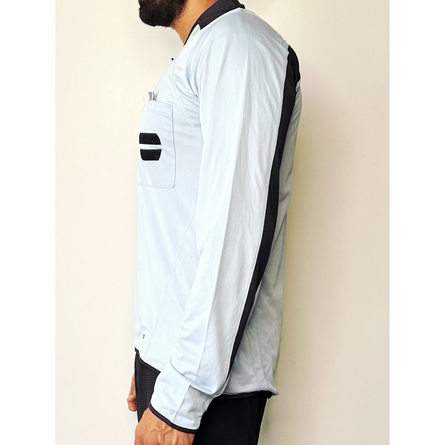 ADIDAS WHITE AND BLACK FULL SLEEVE SIZE-M Premium Dri-fits