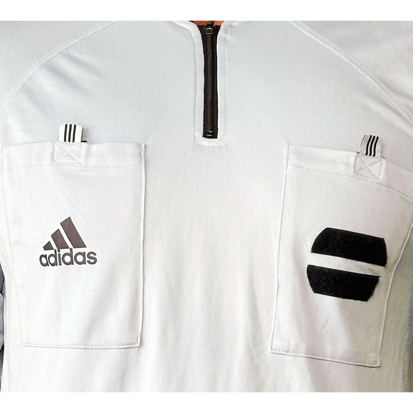 ADIDAS WHITE AND BLACK FULL SLEEVE SIZE-M Premium Dri-fits