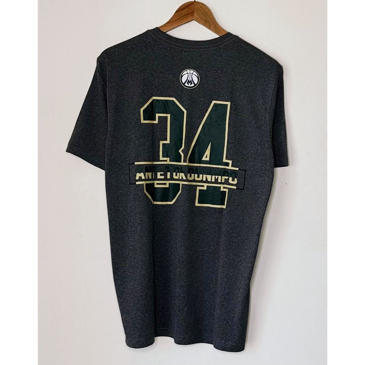 BUCKS BASKETBALL EST-1968 NUMBER-34 SIZE- L Premium Dri-fits