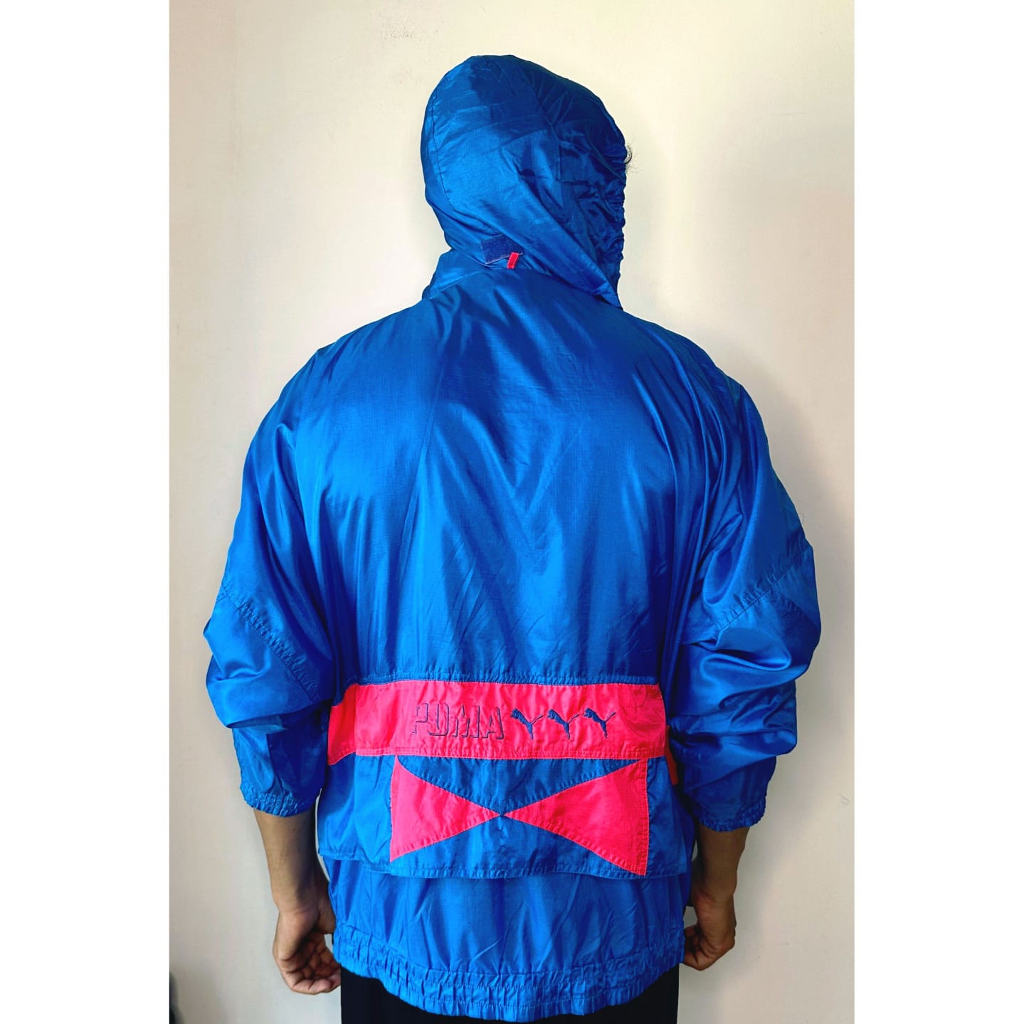 PUMA DARK BLUE & PINK SIZE-XL WINDBREAKER JACKETS