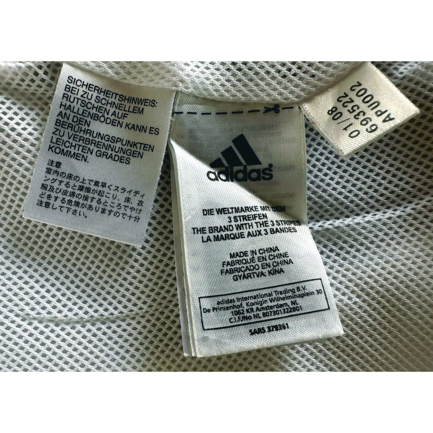 ADIDAS REAL MADRID SIZE-L WINDBREAKER JACKETS