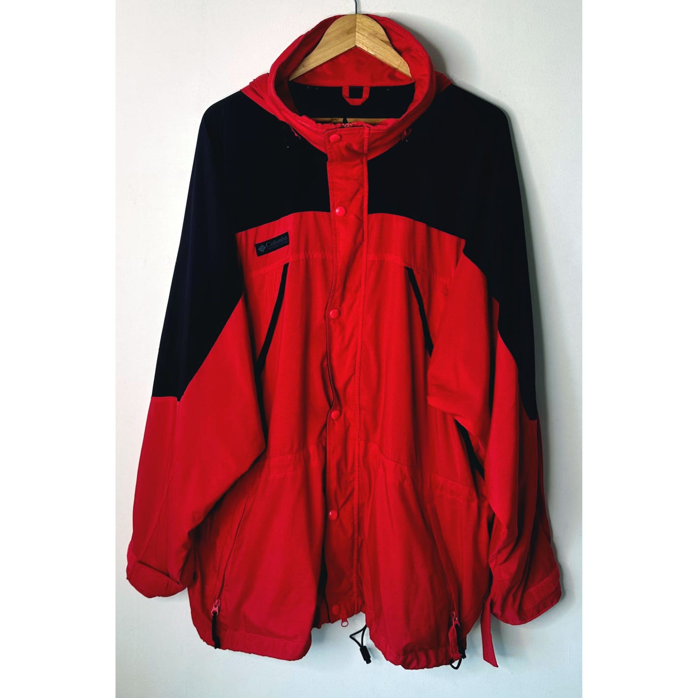 COLUMBIA RED OMNITECH SIZE-2XL WINDBREAKER JACKETS