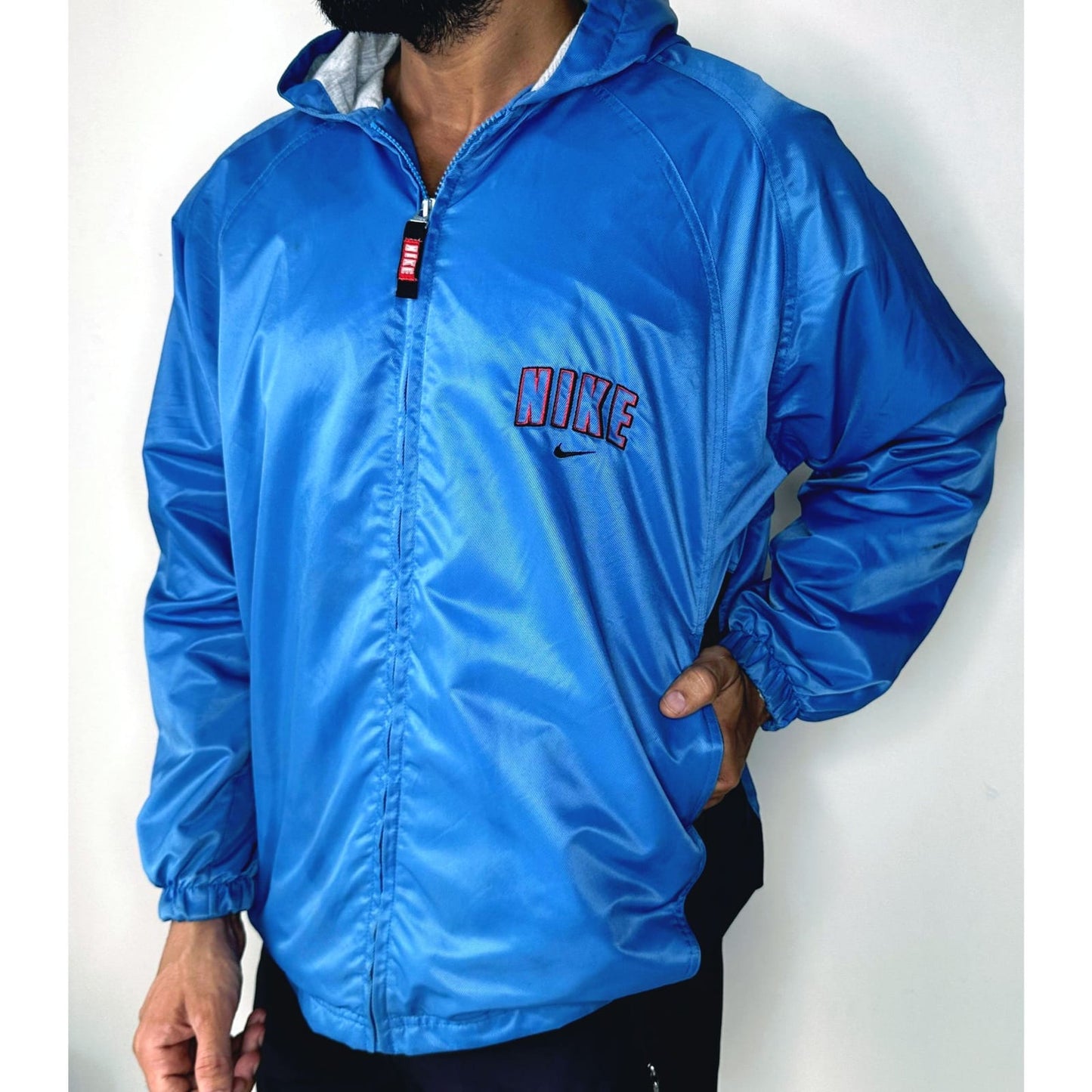 NIKE BLUE SIZE- L WINDBREAKER JACKETS