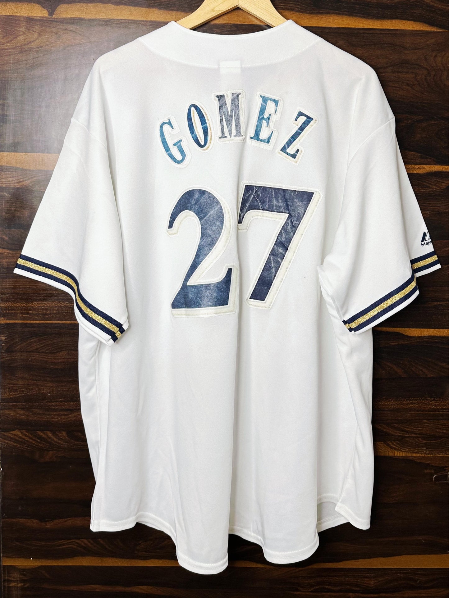 MAJESTIC BREWERS GOMEZ NO 27 SIZE- 3XL BASEBALL JERSEYS