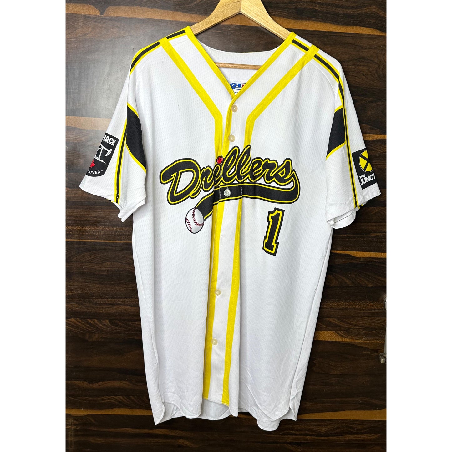 DRILLERS RUSSELL VANCOUVER NO 1 SIZE-XL BASEBALL JERSEYS