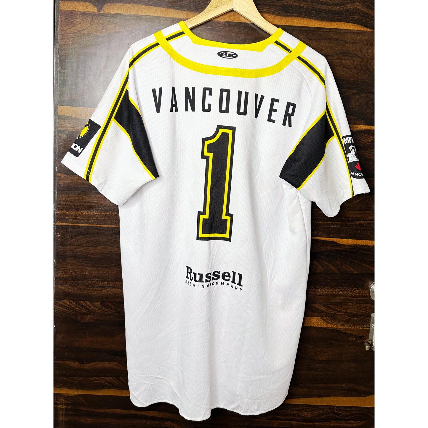 DRILLERS RUSSELL VANCOUVER NO 1 SIZE-XL BASEBALL JERSEYS