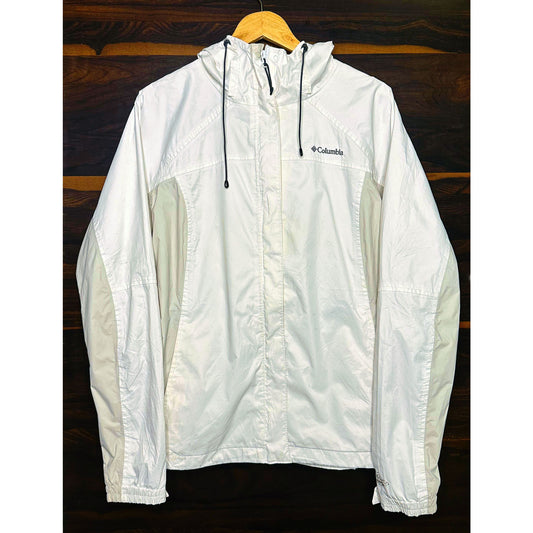 COLUMBIA WHITE SIZE- L WINDBREAKER JACKETS