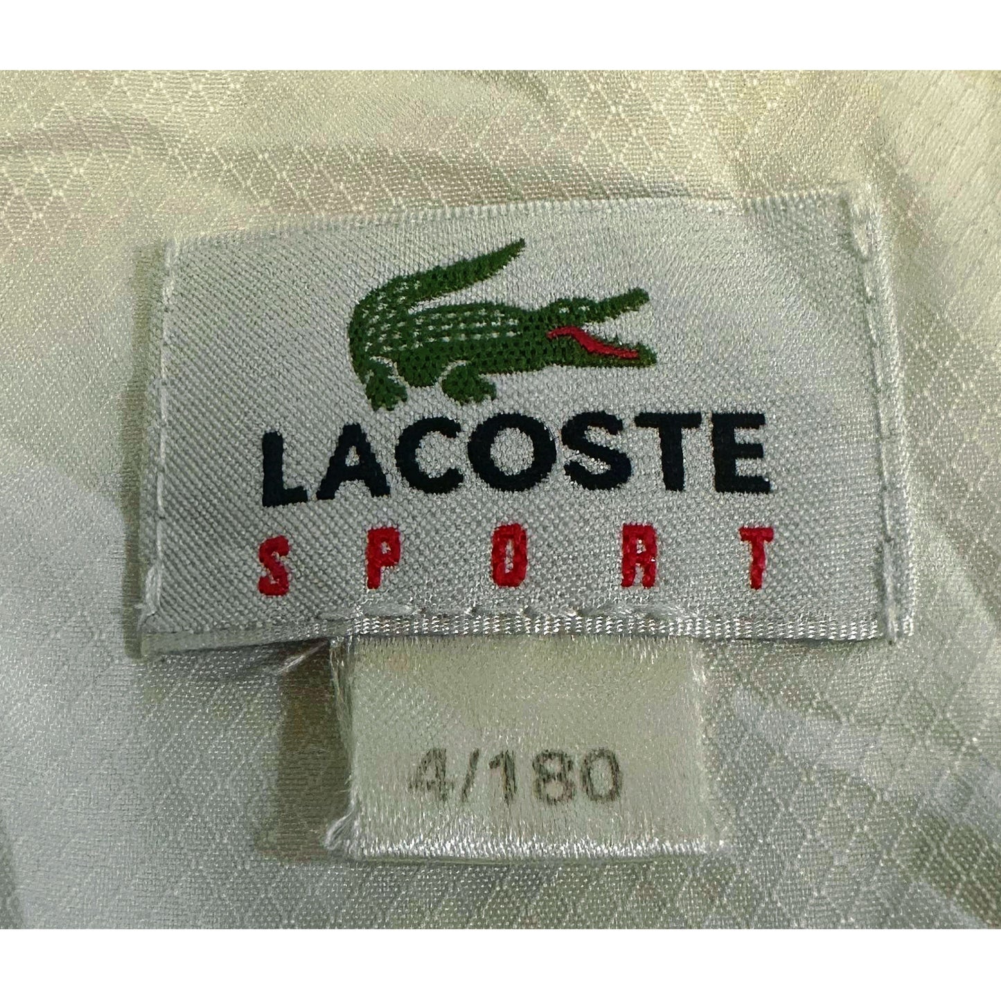 LACOSTE CHECKED WHITE SIZE-L WINDBREAKER JACKETS