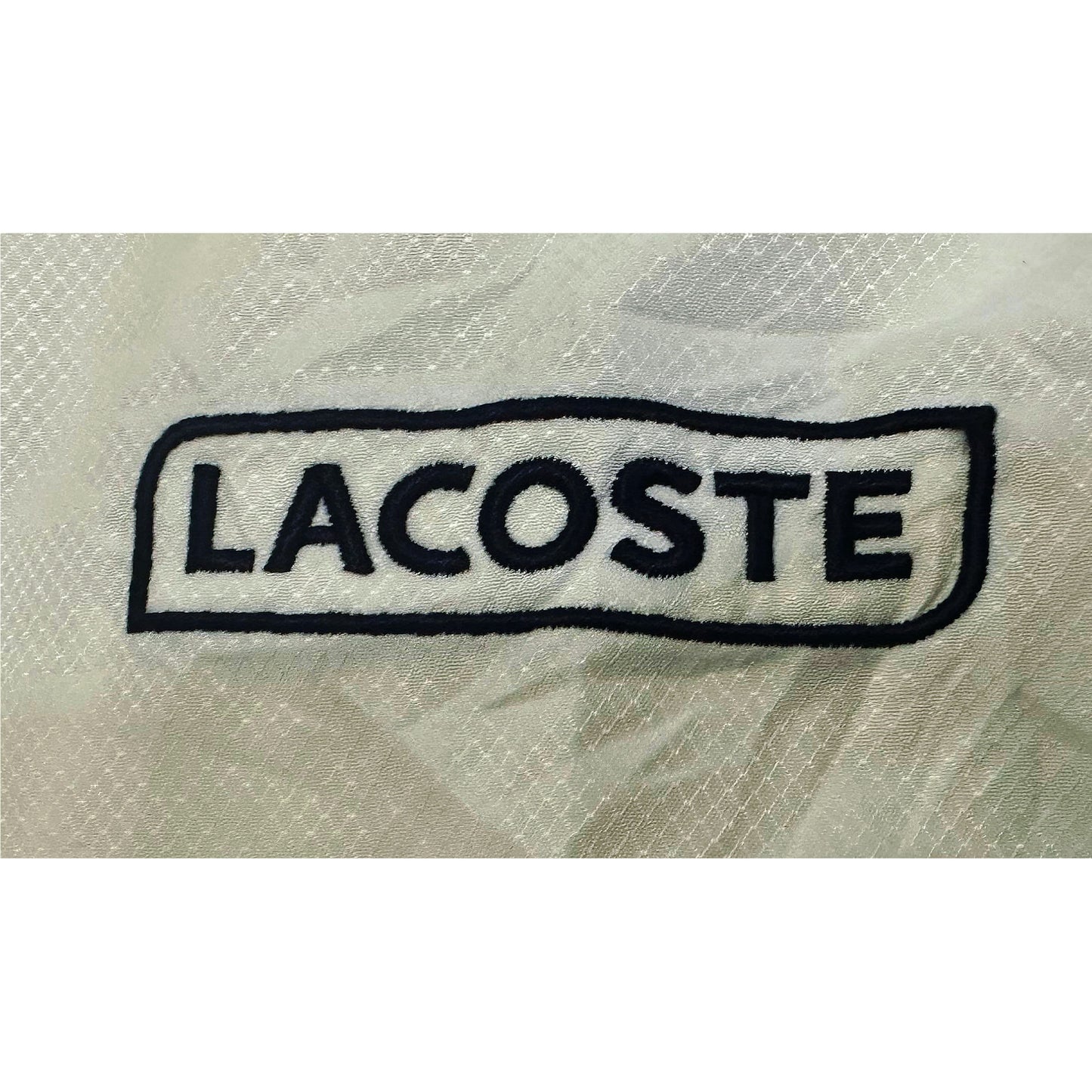 LACOSTE CHECKED WHITE SIZE-L WINDBREAKER JACKETS