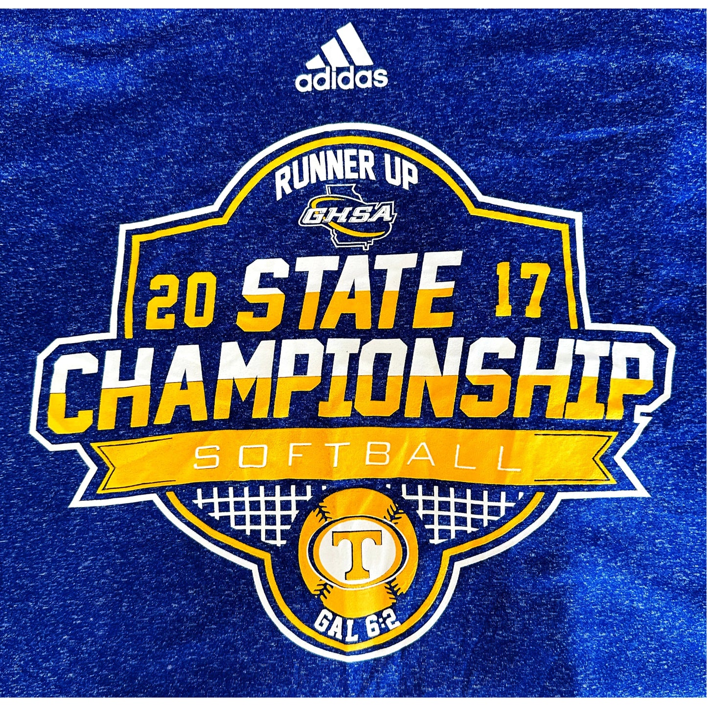 ADIDAS 20 STATE CHAMPIONSHIP SOFTBALL SIZE-XL JERSEY